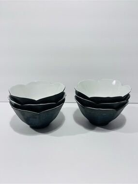 Vintage OMC Otagiri Japanese Porcelain Rice Bowls Set if 6